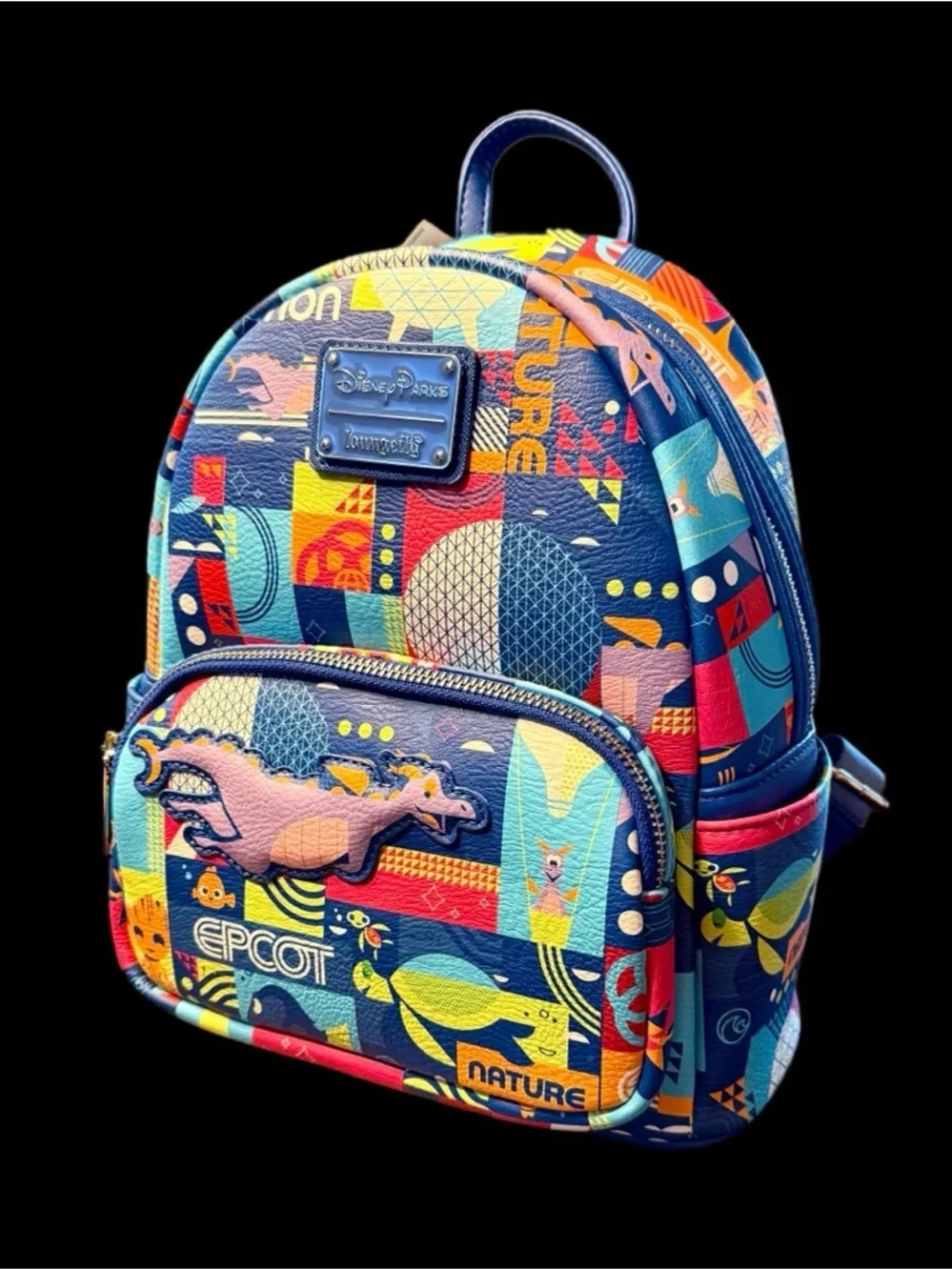 Disney Parks Loungefly Epcot Nature Multi-Color  Mini Backpack - NWT